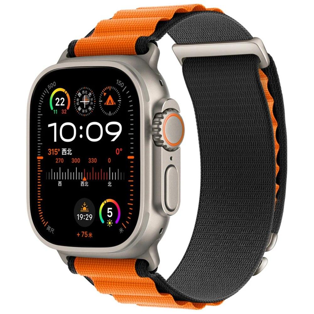 Ремешок Alpine Loop для Apple Watch Ultra 2, 49 мм, 45 мм, 44 мм, 42 мм, 41 мм, 38 мм, 40 мм, нейлоновый браслет для Iwatch Series 8, 9, 7, 3 SE, 6, 5
