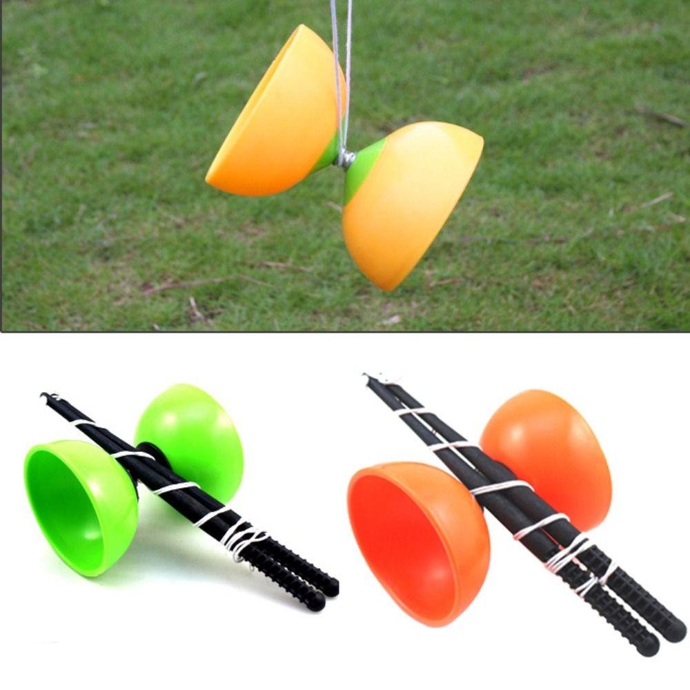 Leather Chinese Diabolo Bowl Shape Diabolo Toy Sensory Training Equipment Chinese Yo-yo Outdoor