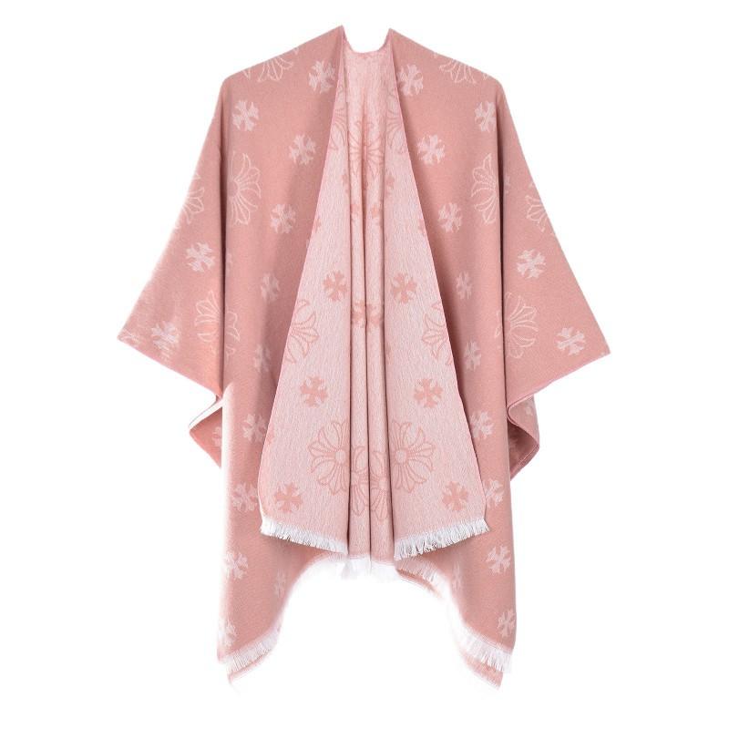 2026 Winter Scarf Cloak Faux Cashmere Warm Versatile Shawl Women Travel Photo Shoot