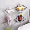 Stainless Steel Wall-Mounted Soap Dish Rack - Punch-Free & Multifunctional Bathroom Shelf
