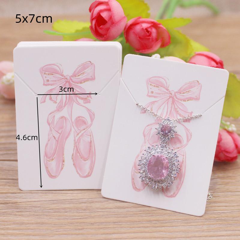 Zerong 50 шт. цветочных сережек и ожерелий, демонстрационные карточки, картонный набор ожерелий, кулон, упаковка, бирка, карточка 5x7 см