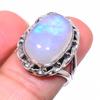 Natural Rainbow Moon Stone Gemstone 925 Solid Sterling Silver Ring Size 6.5 S4P05
