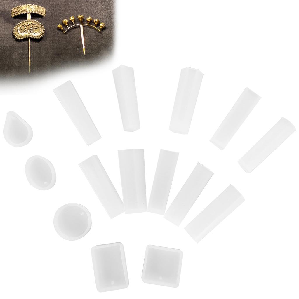 Jewelry Pendant Silicone Mold DIY Craft Jewelry Pendant Making Mold Screw Eye Pin Set