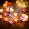 9PCS/box Heart-shaped Romantic Birthday Festival Atmosphere Candle Lover Candle Dinner Bedroom Decoration Surprise Candle
