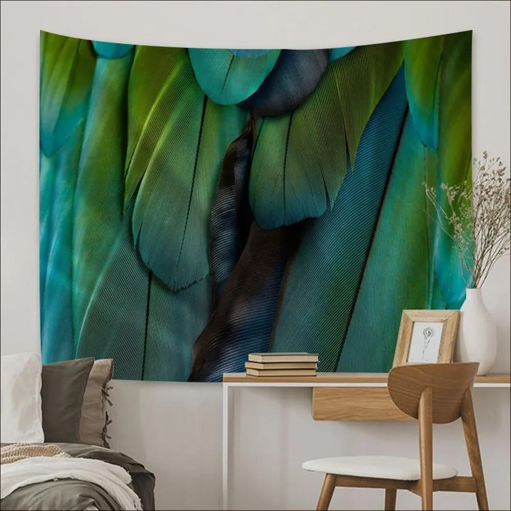 Colorful Feather Creative Background Cloth Home Wall Decoration Tapestry Office Living Room Tapestry