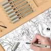 8Pcs Waterproof Fineliner Pens Black Pigment Ink Micron Liner Pen For Drawing Sketching Animation