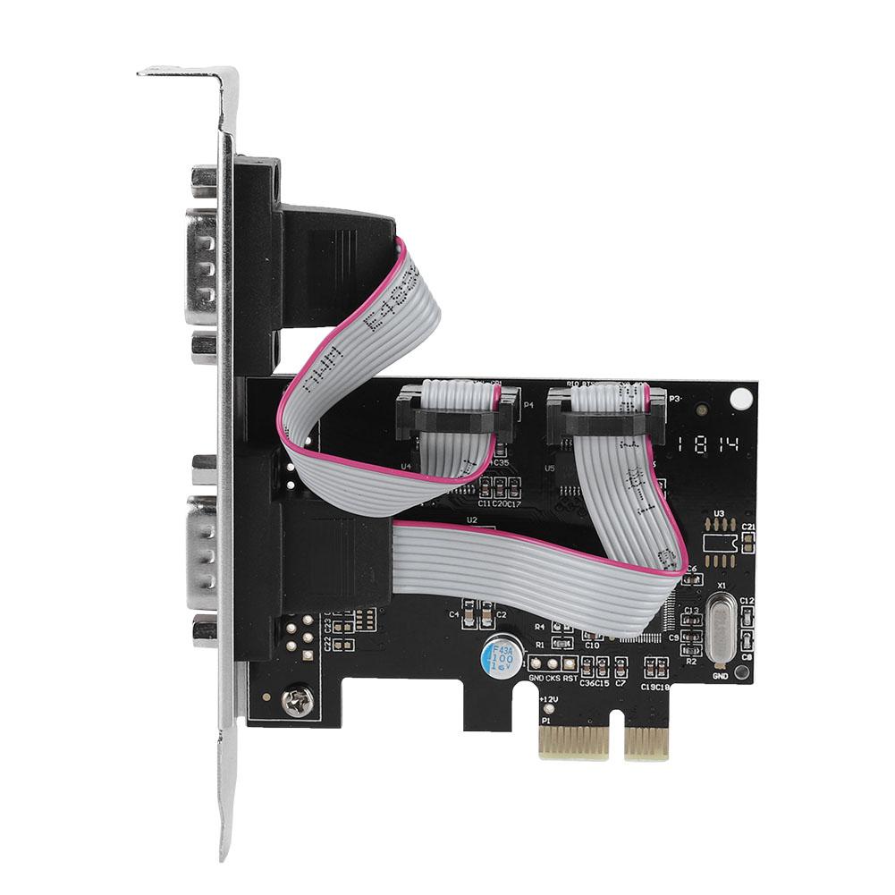 PCI E to RS232 2 port Serial Port Converter PCI Express Controller Adapter Expansion Card