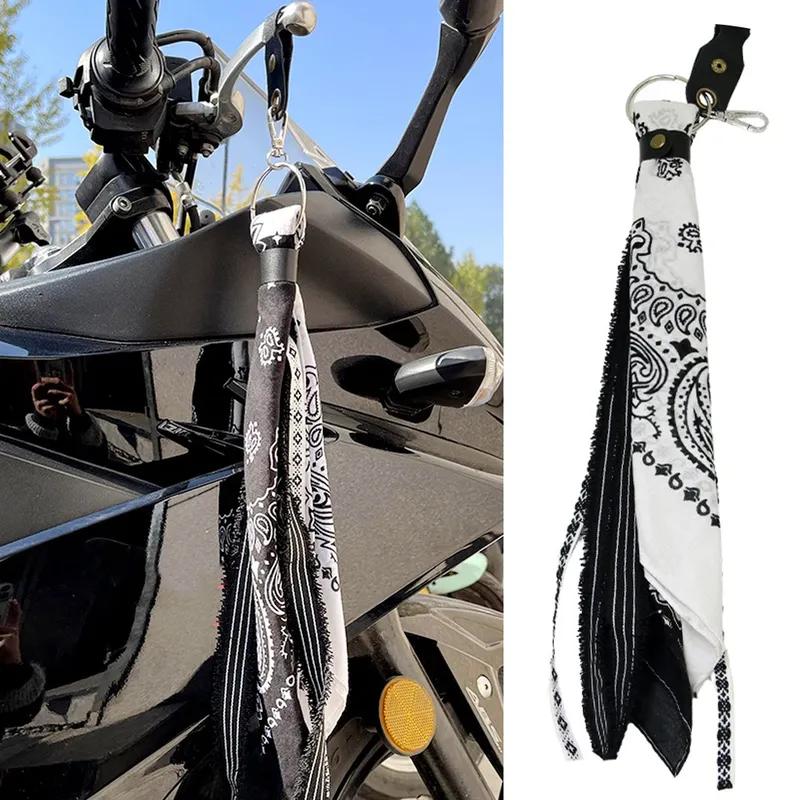 Leather Strap Tassels Hand Grip Handlebar Grips Vintage Motorcycle Lever Cover Motobike Decoration Accessories