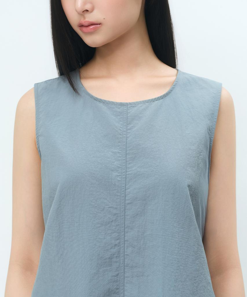 Musinsa Standard Woman Women'S Nylon Mini Dress [Grayish Blue]