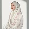 Muslim Hijabs Women Head Wrap Square Scarf Floral Print Turban Cap