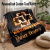 Rammstein Custom Flannel Throw Blanket Print Your Name Text Soft Warm Blanket Holiday Present