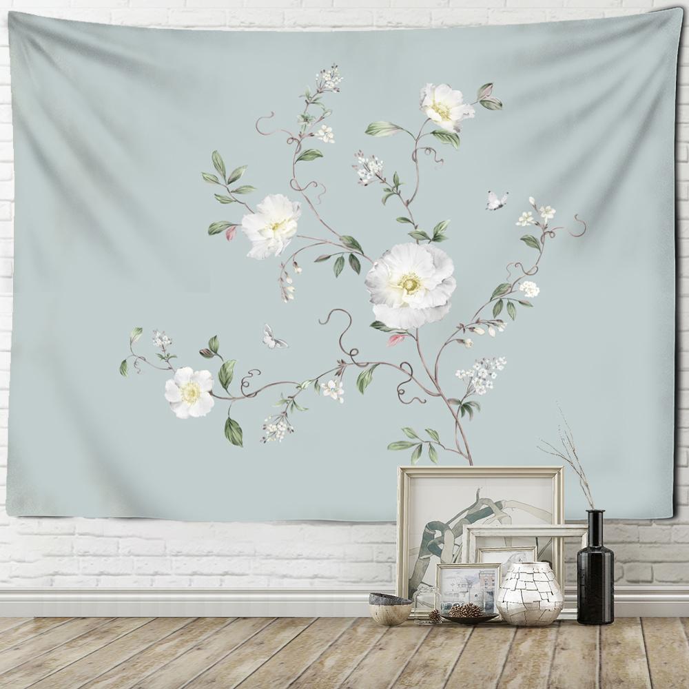 Цветок магнолии, декоративная живопись, гобелен, настенное искусство, простой и свежий Ins, эстетический фон для комнаты, тканевый декор