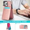 Wallet with Card Holder Kickstand Leather Phone Case for iPhone 16 15 Pro Max Plus Shockproof Protective Cover