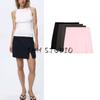 Spring and Summer New Women's Clothing Fashion Wind Minimalist Easiest for Match High Waist Slit Hemline At Hem Design Short Pantskirt 1608041