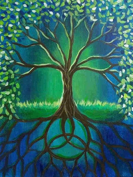Tree Diamond Diamond Scenery Embroidery Painting Full Round Landscape Picture Of Rhinestone Mosaic Flowers Decor Home