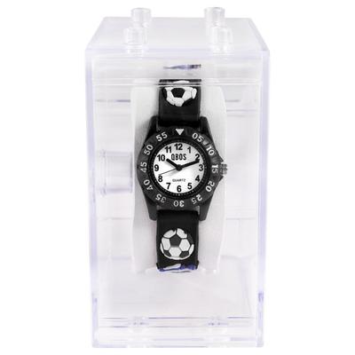 Montre - QBOS - QBOS - Boîtier 28 Mm - Bracelet Silicone Noir - Thème Football