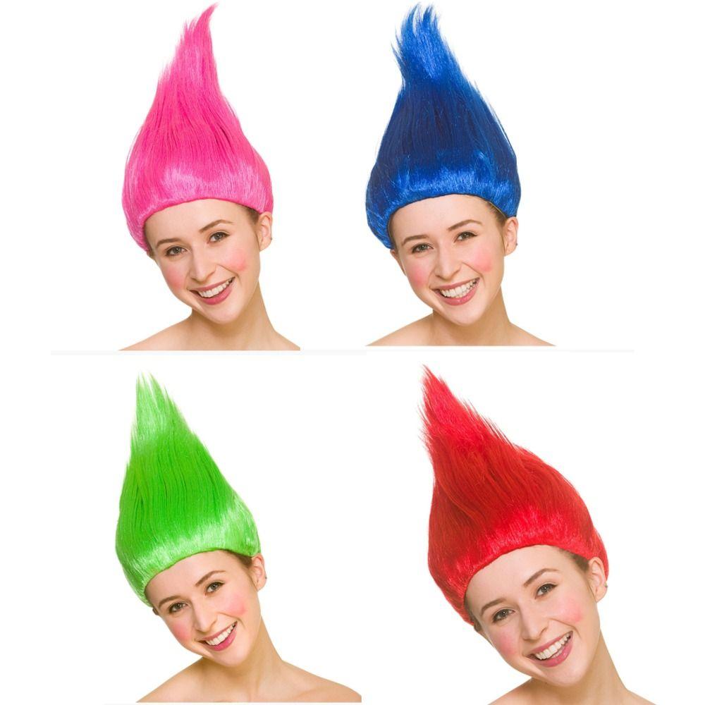 Colourful Cartoon Cosplay K wire / P wire Flame Wigs High Quality Elf Pixie Wig Adult