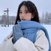 Macaron Solid Color Warm Neck Scarf Korean Style Winter Cashmere Shawl  Girls