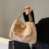 Fur Square Shoulder Bags with Chains High Quality Simple Versatile Luxury Sense Bags