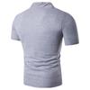 Мужская футболка-henley с воротником-стойкой, V-образным вырезом, коротким рукавом, приталенная, с принтом, повседневная, летняя, уличная одежда, топы