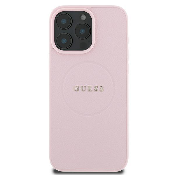 Guess Guhmp15Xpghsmmp Iphone 15 Pro Max6.7 Różowy/Pink Twarde Etui Teksturowany Pierścień Magsafe