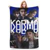 Kpop Альбом Karma Теплое Мягкое Одеяло Детское Взрослое Плюшевое Постельное Белье Пледы Удобное Диван Кресло Фланелевое Покрывало Чехол для Диван-кровати