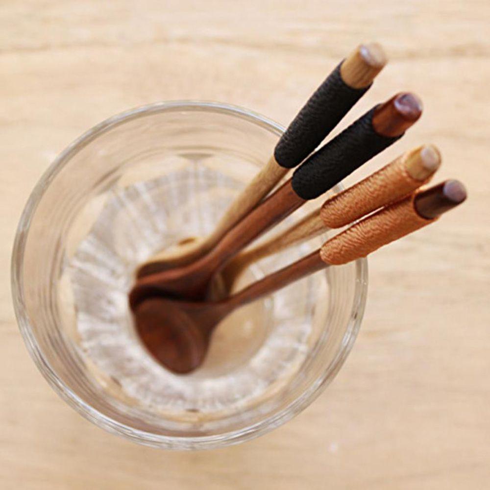 Home Living Tableware Kitchen Dining Rice Soup Wooden Spoons Tea Scoops Kids Spoon Long-handled
