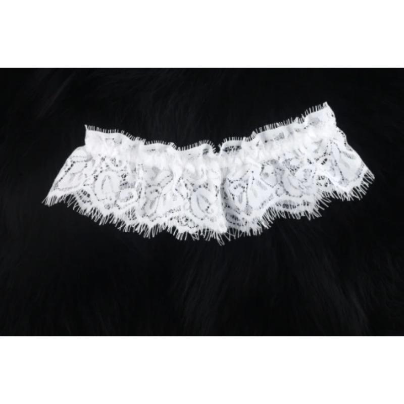 Вышивка Цветок Бисероплетение Белые Сексуальные Подвязки на Ногу Кольцо на Бедро Свадебная Подвязка на Ногу Свадебная Вечеринка Косплей Подвязка на Ногу Пояс Подтяжка