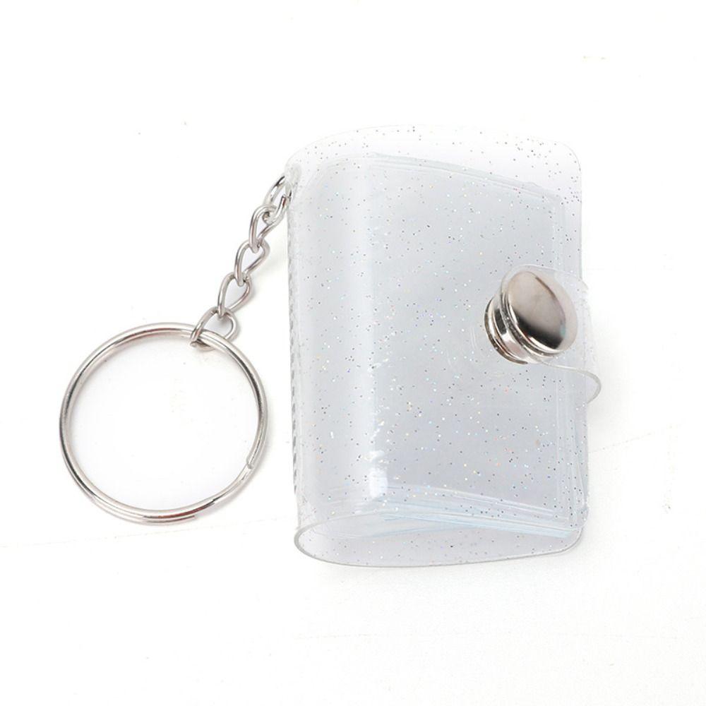 Простой держатель для фотокарточек с брелком для ключей, портативный карманный альбом для парных памятных дат