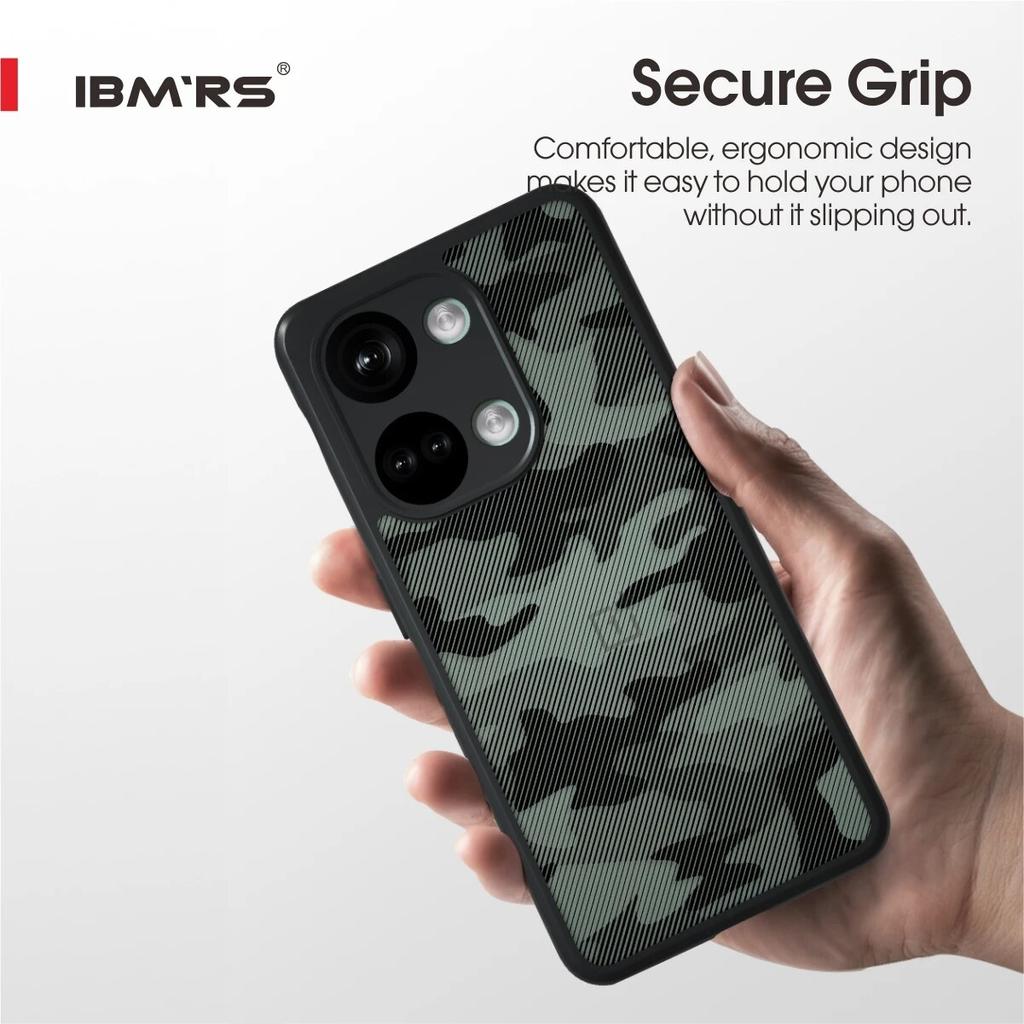 (Comes with Wrist strap)IBMRS for OnePlus Ace 2V/Nord 3 5G Case, Camouflage Anti-Fingerprint Matte Clear Hard Back and Soft TPU Frame Protective Case
