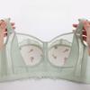 Lace Lingerie Women's Thin Adjustable Bra Breast Retraction Full-cup Bra Push Up Bra