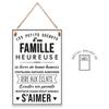 [R5066] - Metal Plaque 'The Little Secrets of a Happy Family' White - 30x20 Cm