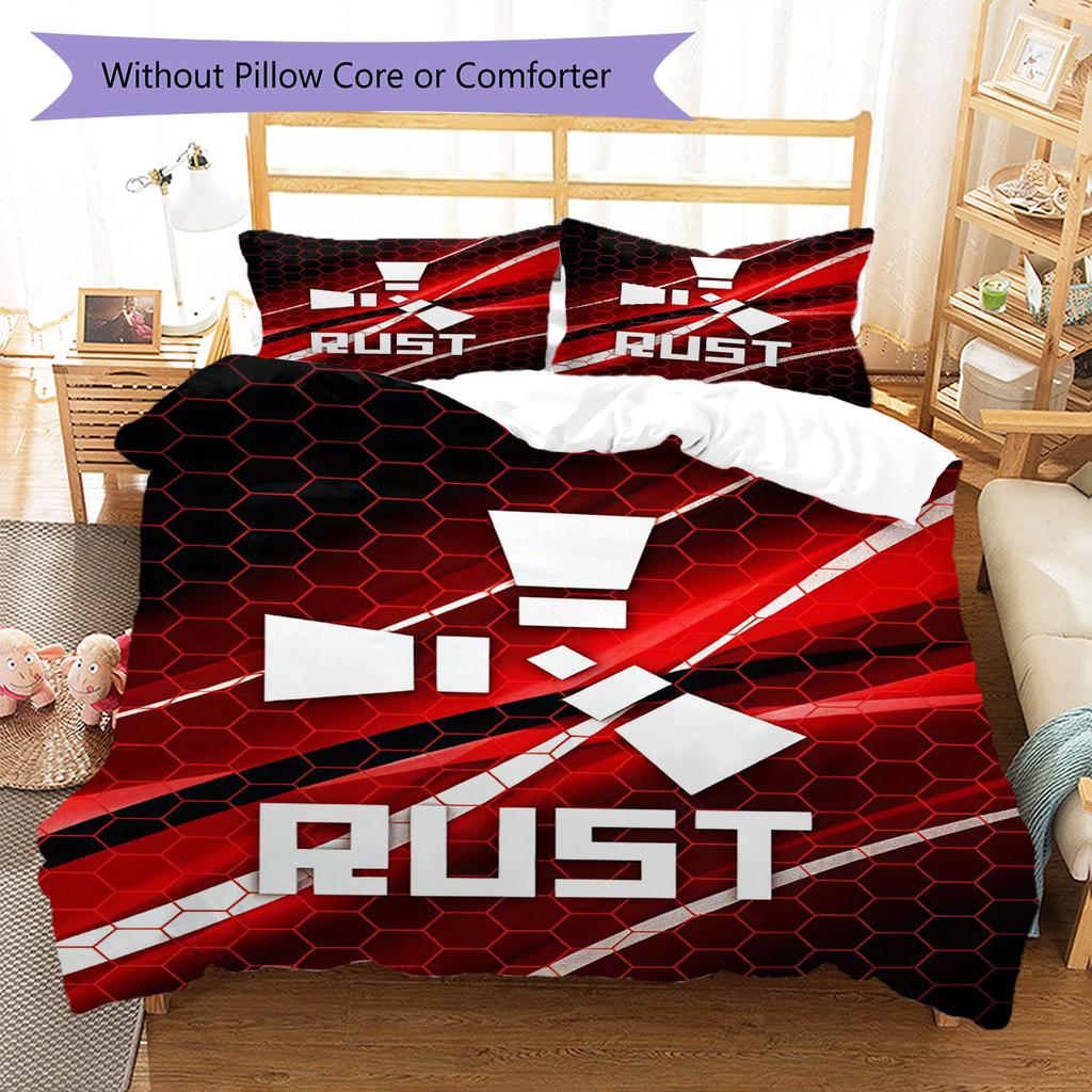 Rust Bedding Quilt Set Quilt Cover Pillowcase Home Decoration Birthday Gift (1 * duvet cover + 2 * pillowcase, without core)