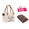 Pack of 2 Leather Diary with Key + Bags Sel De Mer Upcycled Canvas Hand Bag Upcycled Canvas & Cowhide Tote Bag Radiant Upcycled Canvas Leather Bag