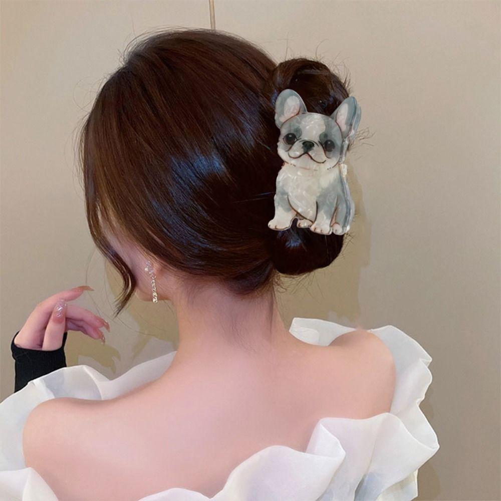 Printed Dog Cute Puppy Claw Clip Cartoon Shark Clip Cartoon Girls Hair Clip Gifts