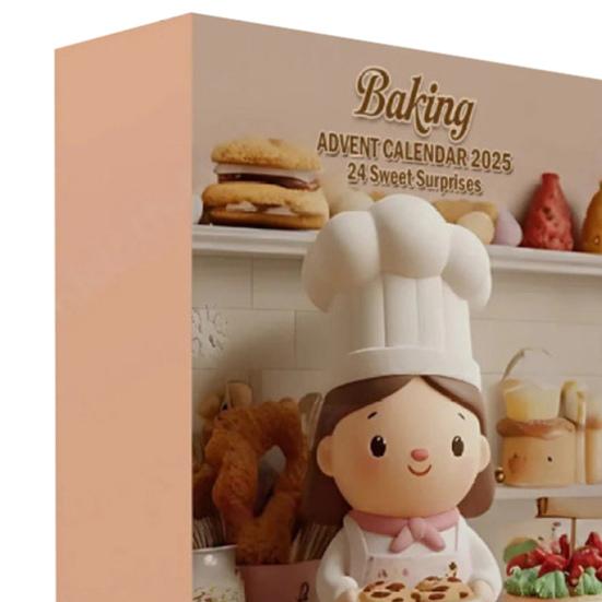 2025 Christmas Advent Calendar with Acrylic Pendant 24-Day Countdown Box Multifunctional Decoration for Kids Family