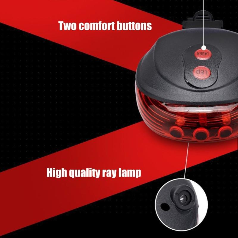 Велосипедный задний фонарь Водонепроницаемый Велосипедный свет Задний фонарь 7 режимов мигания Велосипедный задний фонарь с 2 лазерными лучами Сигнальный фонарь безопасности