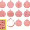 10-Piece Christmas Cookie Cutter Set with Festive Holiday Designs for Baking and Decorating Cookies and Candies - Durable Baking Mold for Christmas