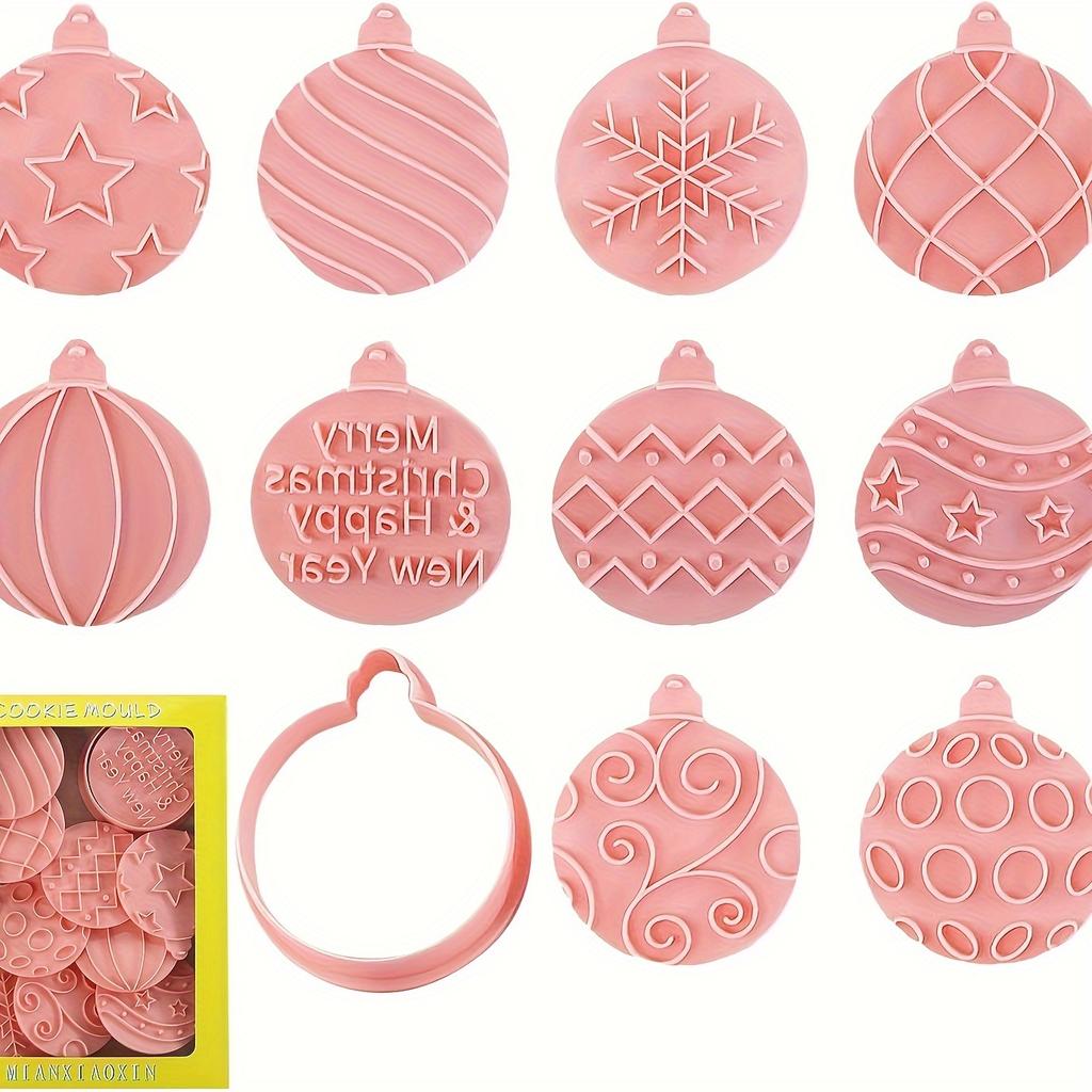 10-Piece Christmas Cookie Cutter Set with Festive Holiday Designs for Baking and Decorating Cookies and Candies - Durable Baking Mold for Christmas