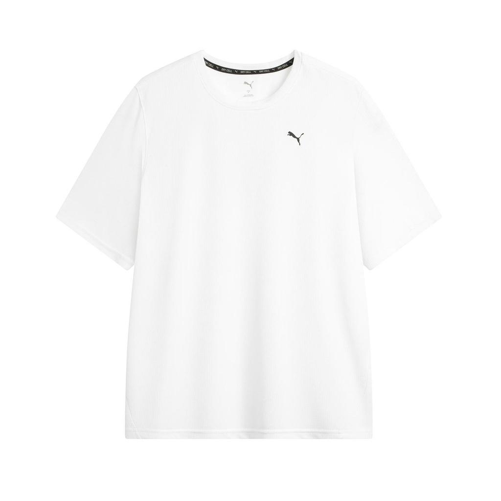 Puma Модная Универсальная Трикотажная Футболка с Круглым Вырезом и Коротким Рукавом Унисекс Топы Белая 520759-52
