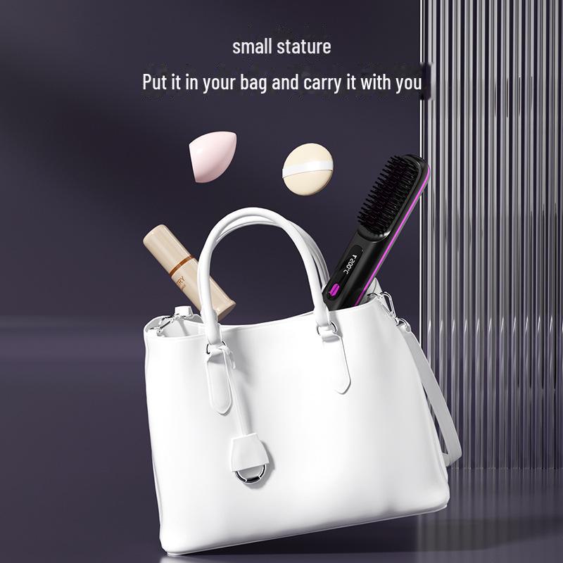 Расческа для выпрямления волос с ЖК-дисплеем и ионизацией — двойного назначения, портативная, для использования дома и в общежитии