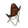 Living Room Leather Butterfly Chair Handmade Genuine Arm Butterfly Chair