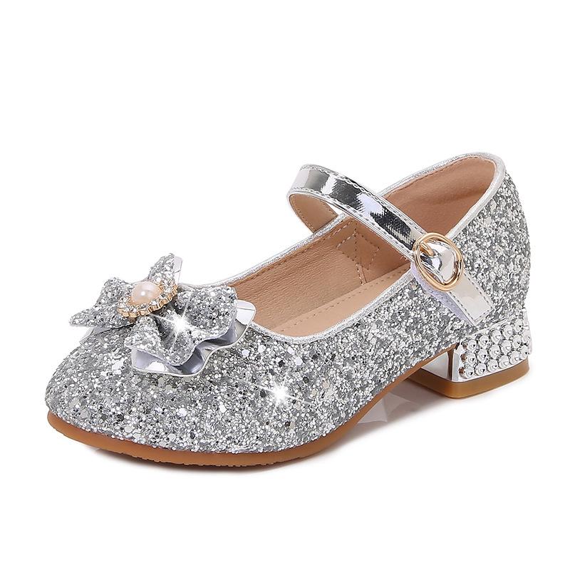 Детская мода для девочек Мэри Джейн для вечеринок, свадебных шоу, туфли из искусственной кожи с кристаллами 2024 года, универсальные мягкие туфли принцессы на низком каблуке для вечеринок и свадеб