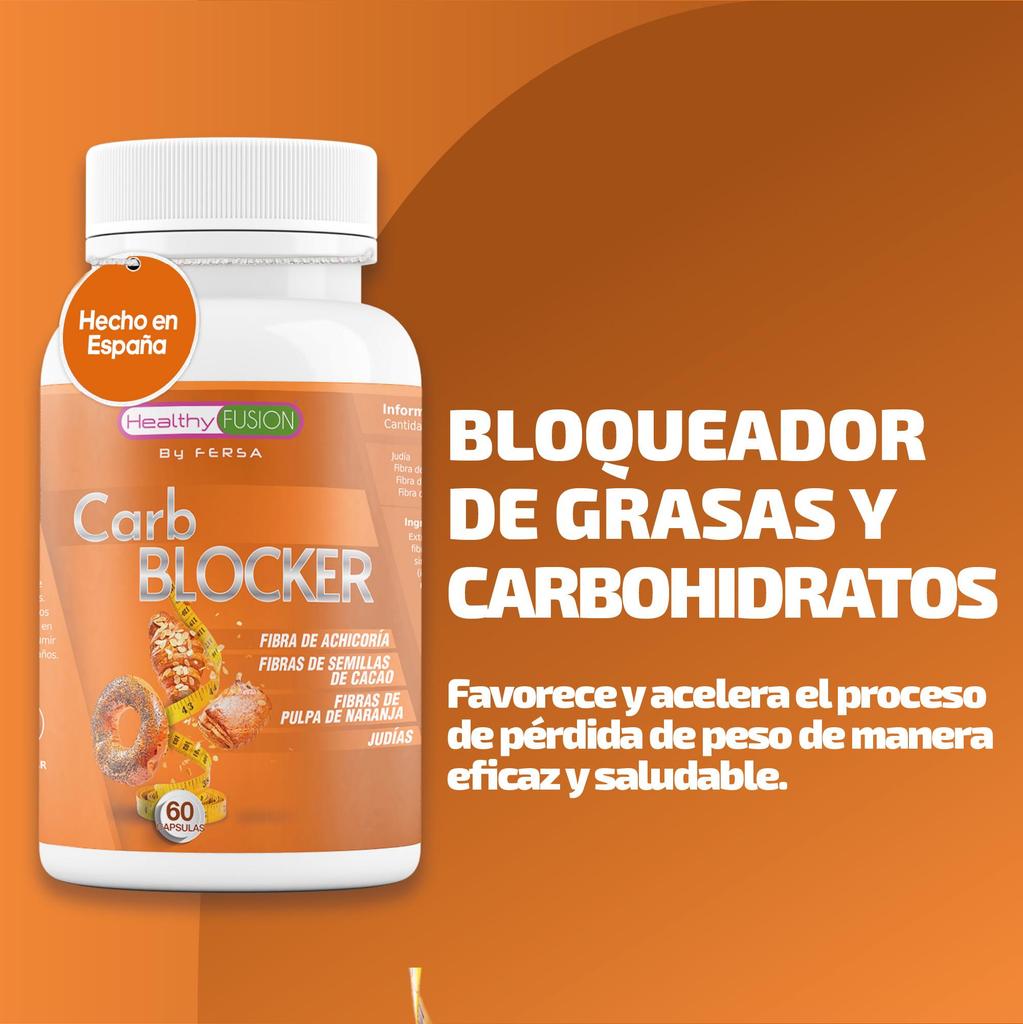 Healthy Fusion - Carb Blocker | Powerful Carbohydrate and Fat Blocker | Cacao Seed, Orange Pulp, and Chicory Fiber | 60 Caplets