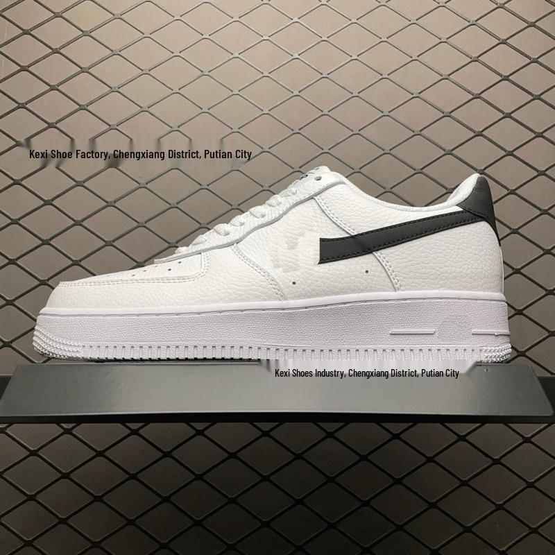 AF1 Air Force 1: Чисто-белые низкие кеды для женщин и мужчин цвета пшеницы - Повседневный стиль для пары.