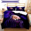 3pcs Addams Family Wednesday Enid1 Design Cover Set - HD Printed Bedding with 1 Cover and 2 Pillowcases - Perfect for Home and Dorm Decor