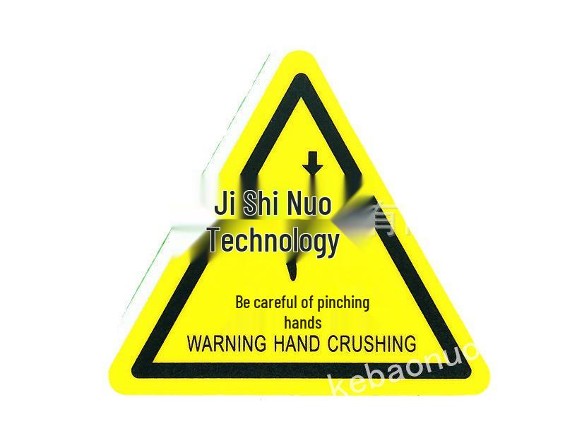 10cm Electrical Hazard Warning Sticker - PVC Triangle with Adhesive Backing