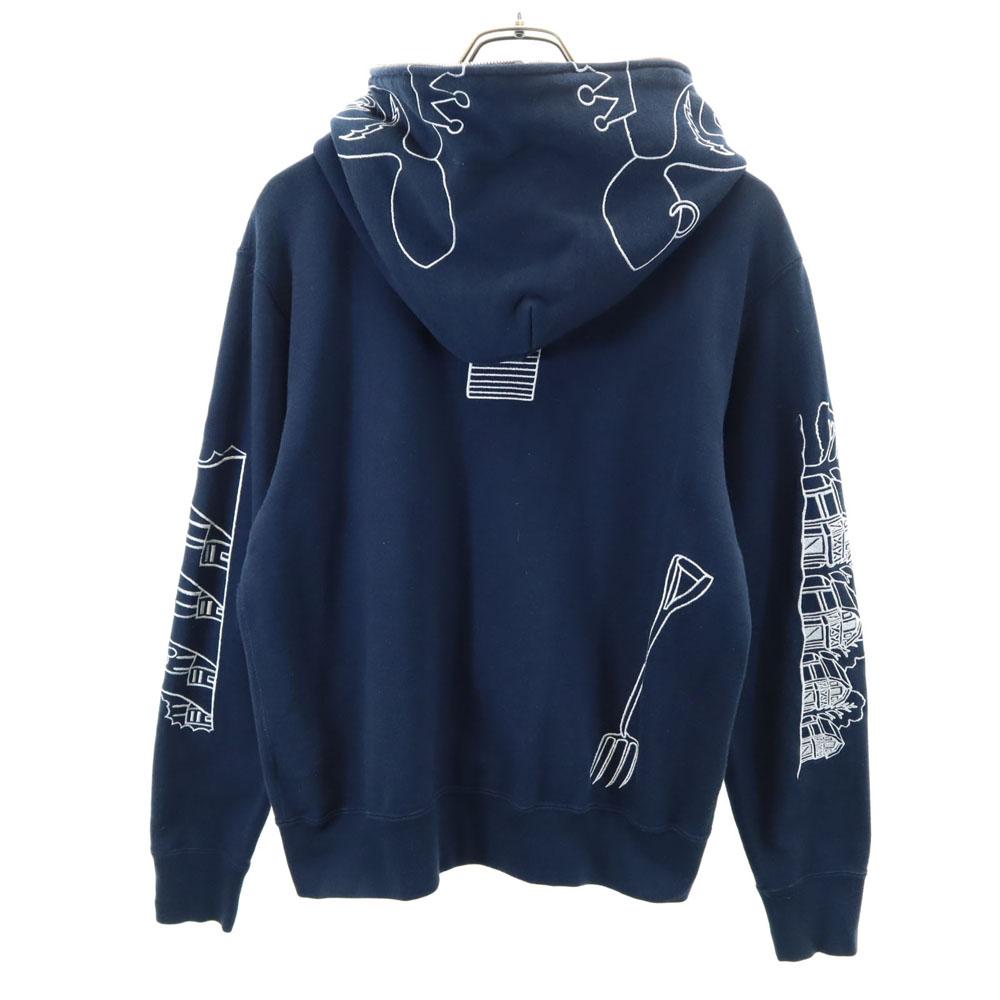 A Bathing Ape Сделано в Японии Свитшот с длинным рукавом Толстовка на молнии S Темно-синий Мужской Б/У