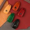 Чехол для смарт-ключа автомобиля из натуральной кожи ручной работы для Mercedes - Полная защита