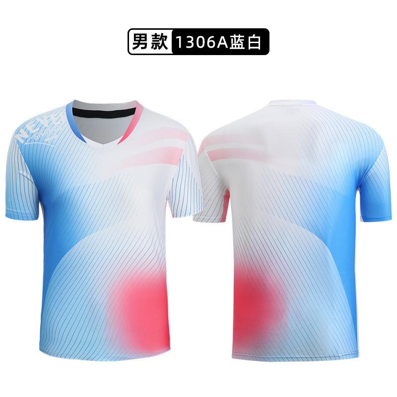 Short Sleeve Badminton Shirts Set Breathable Sports Training Jersey Men Women Table Tennis